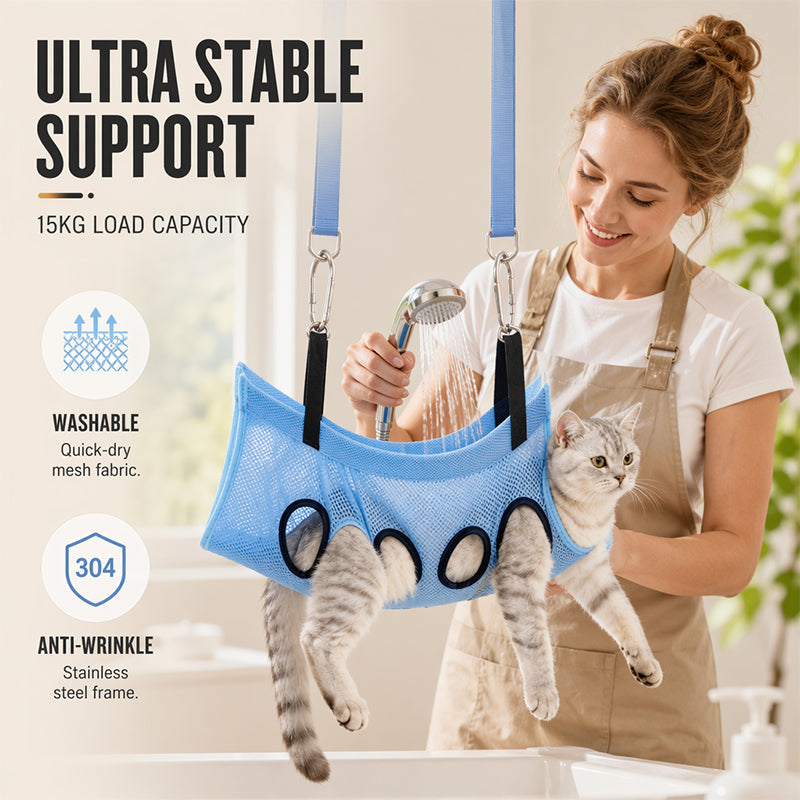 🐾 Foldable Grooming Station for Small Dogs and Cats – Handy Trimming Table for Nail Clipping, Washing & Brushing